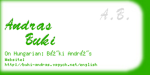 andras buki business card